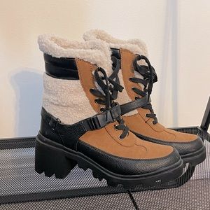 Sherpa Neutral Toned Combat Boots